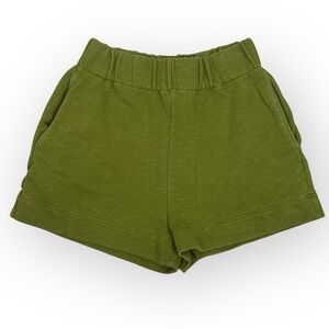 Sold‎ Out NYC Womens Cotton Elastic Waist Two Pocket High-Rise Shorts Olive XS